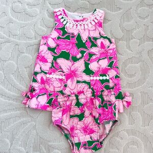 Lilly Pulitzer toddler girl floral shift dress 18/24M New!